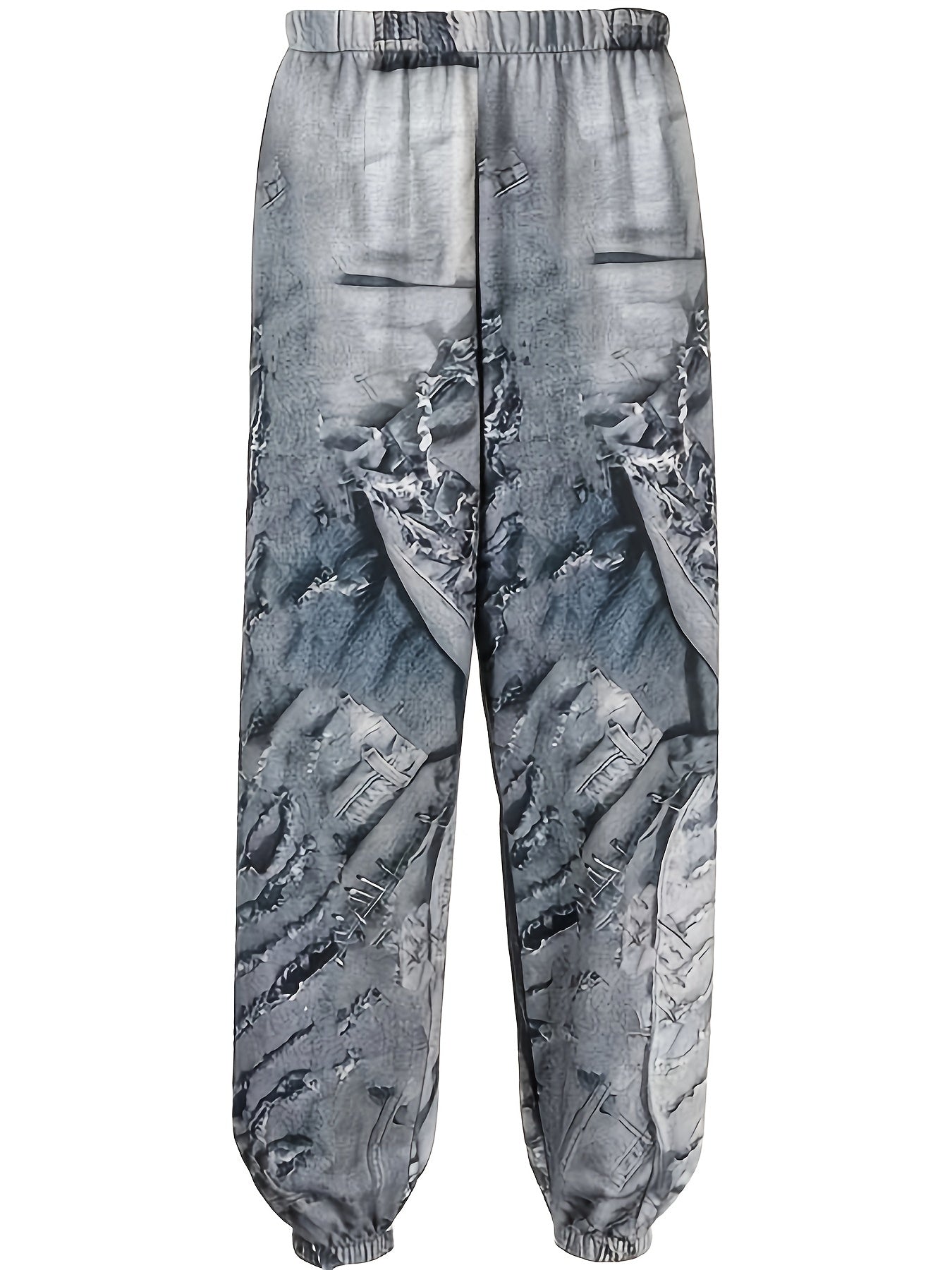  3D Print Tapered Leg Pants With Pockets