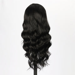 Natural Curly V Part Wig Long Body Wave Synthetic Wig