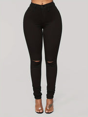  Women's Ripped High Waisted Slim Fit Jeans