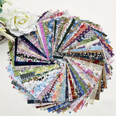100pcs 3.9in Dark DIY Printed Cotton Fabric Sewing Quilting Material