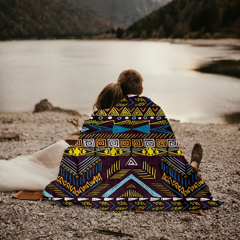 Bohemian Style Printed Blanket Soft And Warm Nap Blanket