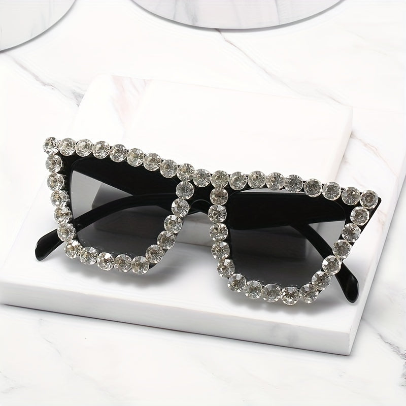 Summer Cat Eye Sunglasses Rhinestone Decorative Glasses