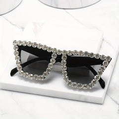 Summer Cat Eye Sunglasses Rhinestone Decorative Glasses