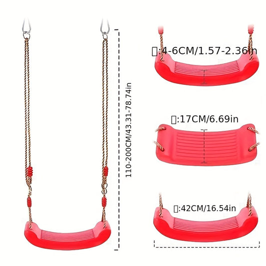 Outdoor Kids Swing Seat With Adjustable Rope