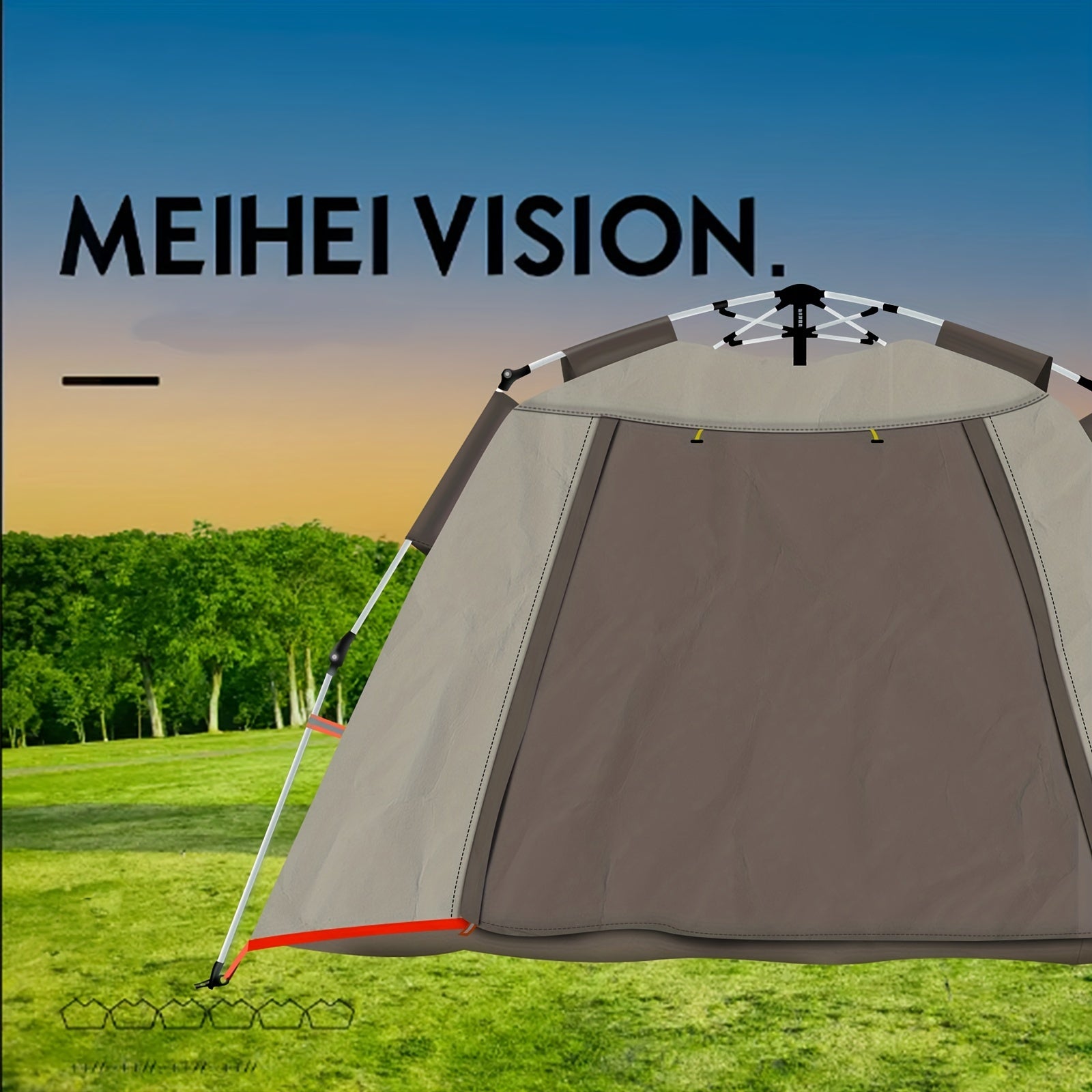 Waterproof Automatic Tent for 2-3 People - Ideal for Camping, Picnics, Beach