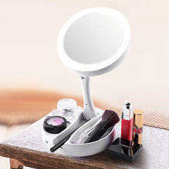 USB Dual Purpose Double Sided Mirror LED Makeup Mirror Portable Makeup Mirror