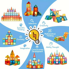 Magnetic Tile Building Blocks Transparent Magnetic Building Blocks