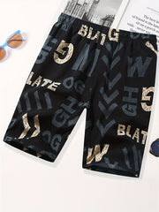 Men's Comics Beach Shorts Active Slightly Stretch Drawstring Shorts