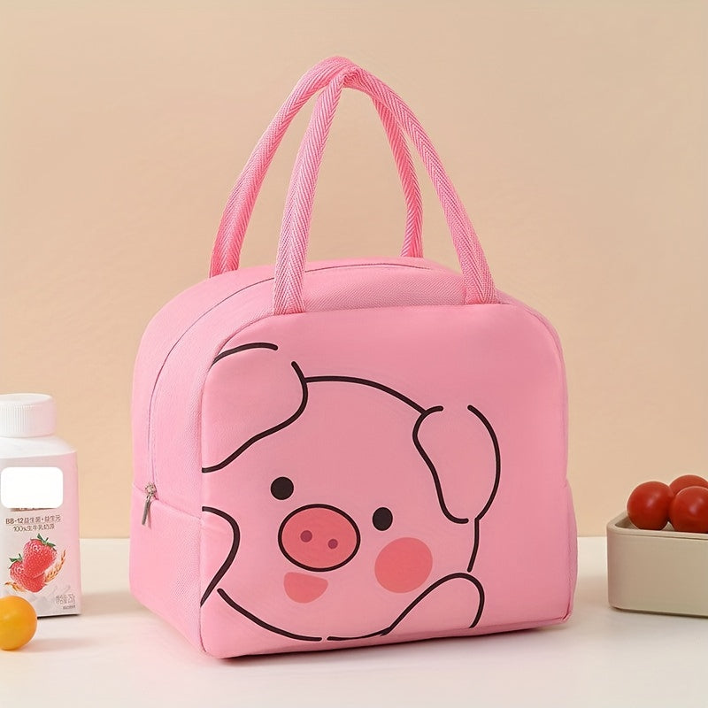 Cartoon Bento Bag Thick Insulated Waterproof Aluminum Film Zipper Storage Bag