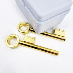 Magic Key Metal Party Prop with 3 Surprise Reveals - No Batteries Needed