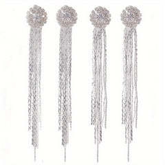 Exaggerated Rhinestones Tassel Earrings For Women