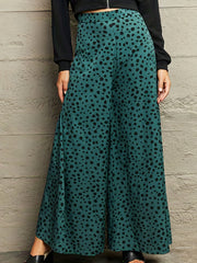 Women's Plus Dalmatian Print Wide Leg Trousers