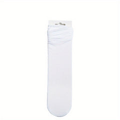Solid Socks Comfy & Casual Women's Stockings
