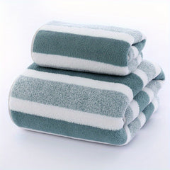Coral Velvet Bath Towel Set Soft Thick Shower Towel