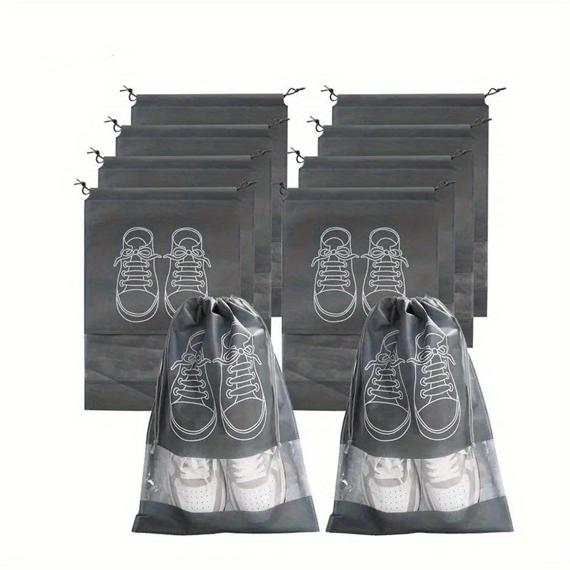 10PCS Travel Shoes Storage Bag Non Woven Fabric Organizer