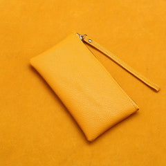 Men's Long Zipper Wallet PU Leather Clutch Bag Mobile Phone Bag