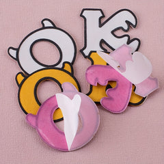 6PCS 3D Printing Letter Style Cloth Stickers - Creative Decorative Sewable Irona