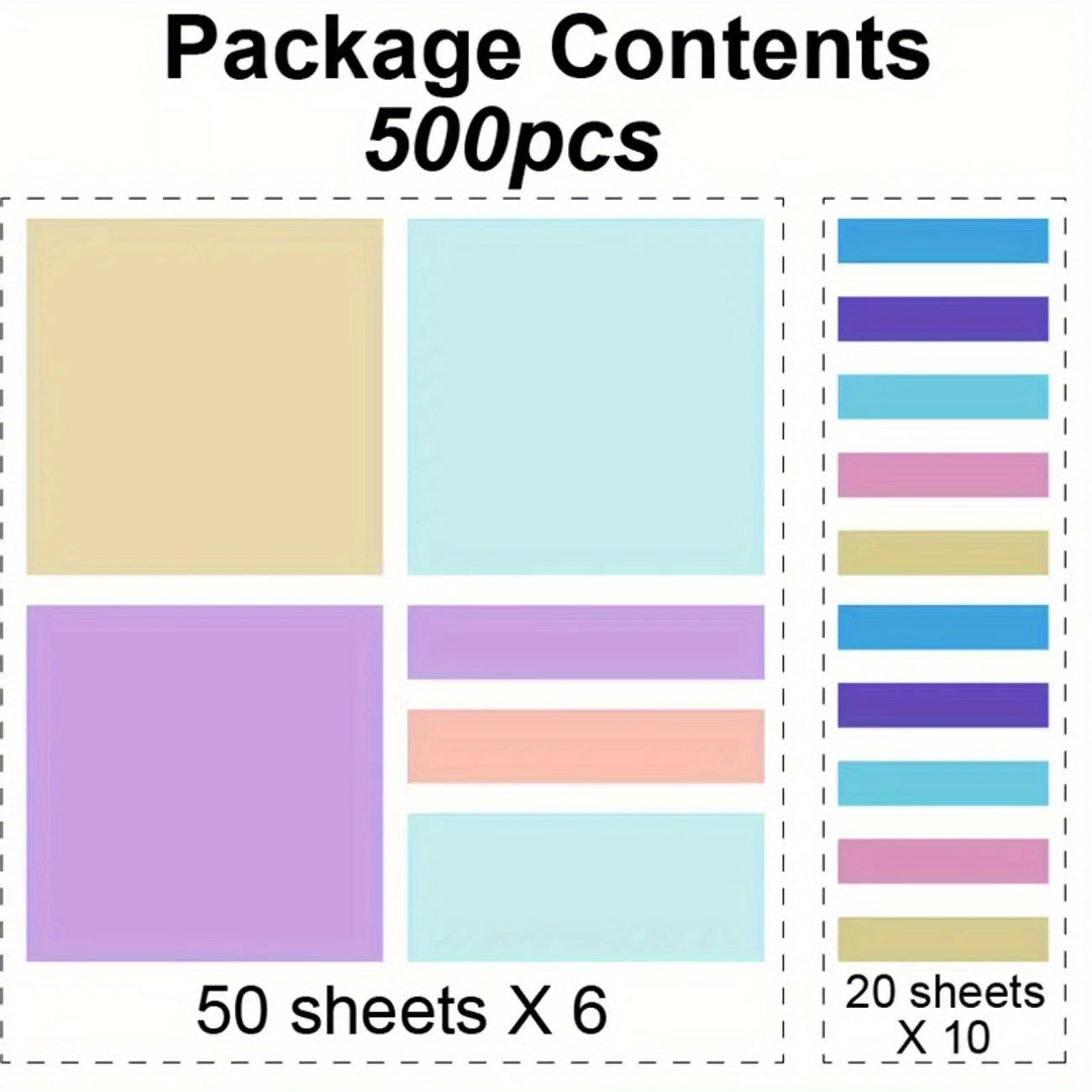 Pet Note Paper for Students, Waterproof, Transparent, 500 Sheets