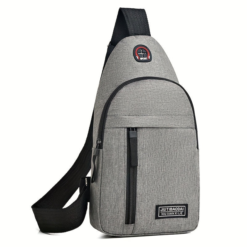 Men's Canvas Crossbody Chest Bag Secure Sporty & Stylish