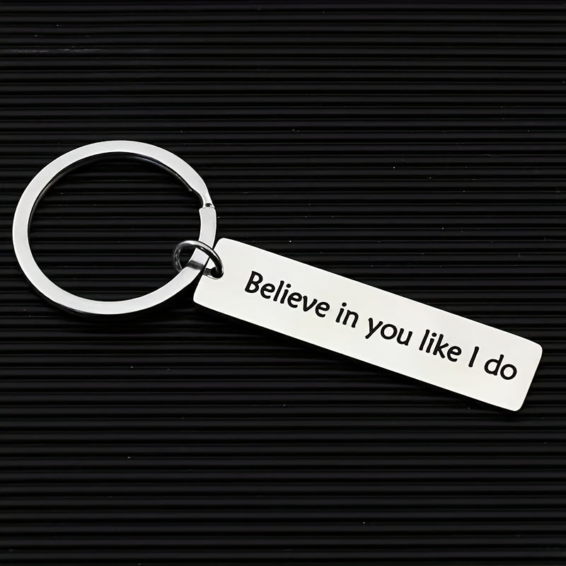 Motivational Keychain Gift For Friends Stainless Steel Keyring