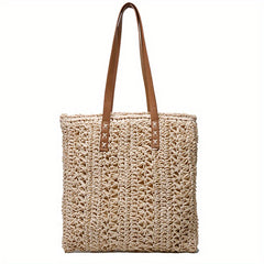 Summer Straw Beach Tote Bag Large Capacity Shoulder Handbag