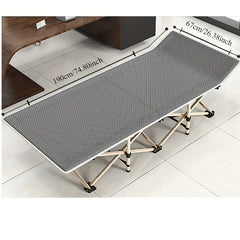 Portable Folding Bed for Adults Camping Travel Office Naps Beach Vacations