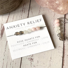 Pink Faux Crystal Anklet Energy Bracelet for Relaxation & Healing