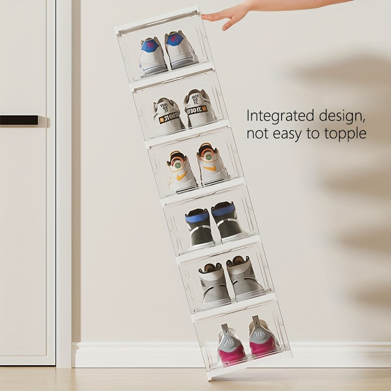 6pcs Portable Shoe Storage Boxes - Organize Shoes, Books