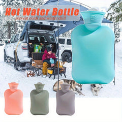 Hot Water Bottle w/ Soft Cover Hand Warmer Winter Gift