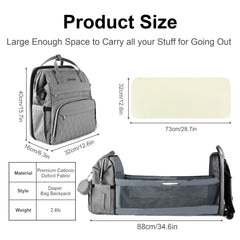 Multifunctional Backpack with Foldable Crib & USB Port