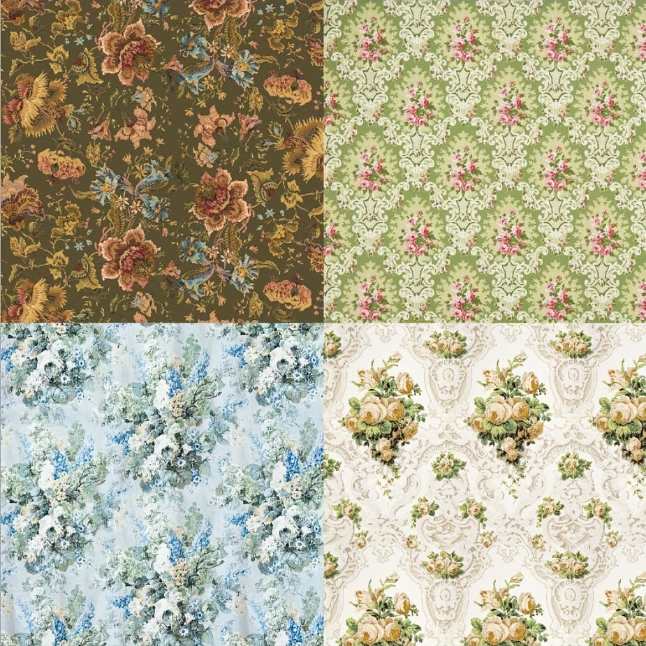DIY American Themed Scrapbook Paper 6 inch Single Sided Flower Patterns