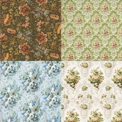 DIY American Themed Scrapbook Paper 6 inch Single Sided Flower Patterns