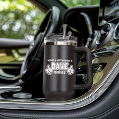 1200ml Stainless Steel Water Cup Insulated Bottle With Handle & Straw
