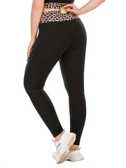  Leopard Print Yoga Leggings With Pocket