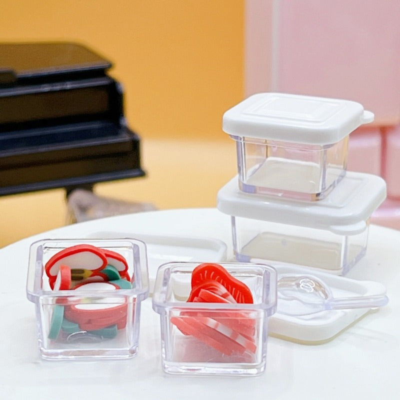 5pcs 1:12 Scale Dollhouse Bento Box Set Miniatures DIY Kitchen Decor