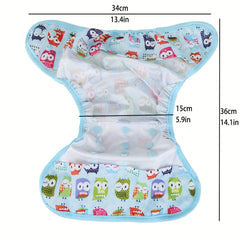 Waterproof Reusable Cloth Diaper Cover for 3-15kg Babies