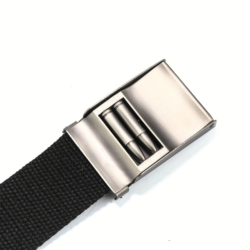 Sports Casual Leather Belt Alloy Automatic Buckle