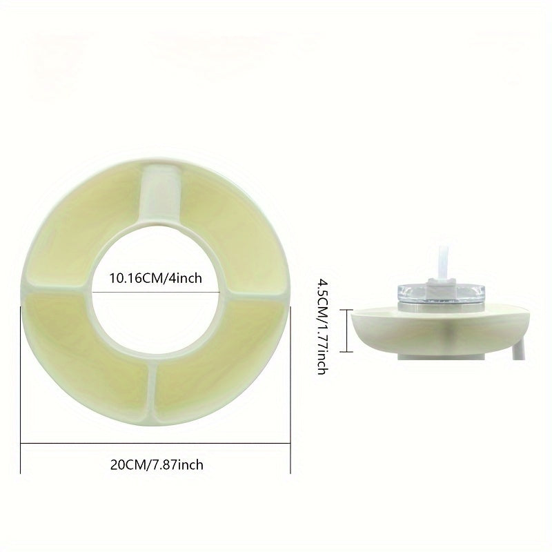 1pc Solid Cup Snack Tray Ring Reusable Silicone Snack Bowl Cup Accessories