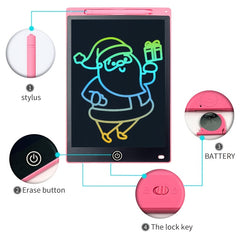 Colorful LCD Drawing Tablet for Kids, Erasable Doodle Board