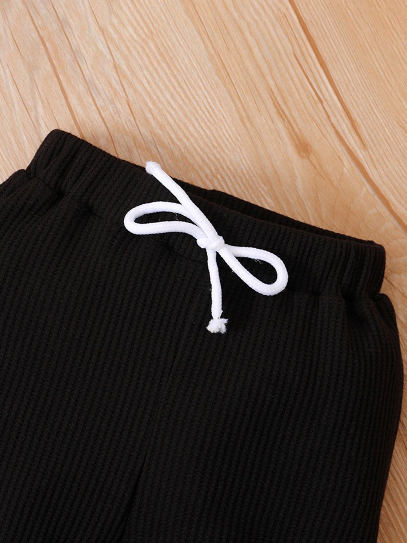 2pcs Daddy's Boy Colorblock Sweatshirt Matching Pant