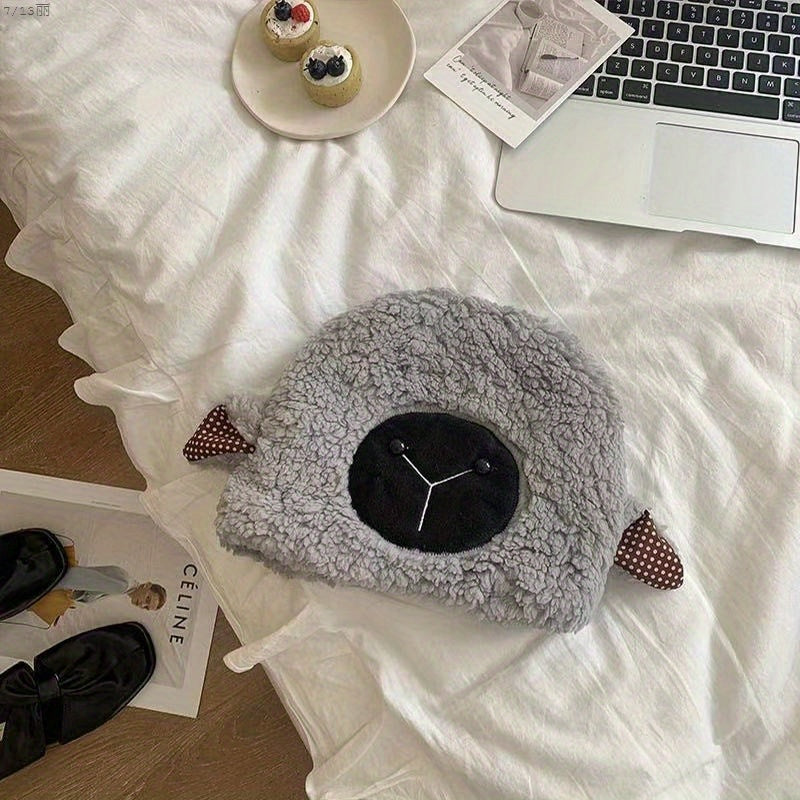 Sheep Ear Plush Beanie Warm Fisherman Hat for Winter