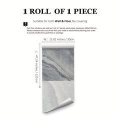 Marble Pattern Self-adhesive Waterproof Floor Tile Matte Anti-slip
