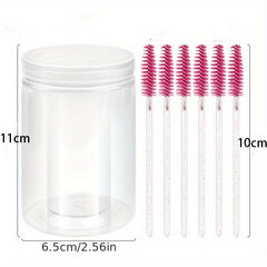 100 Mascara Brushes with Container for Extensions and Application