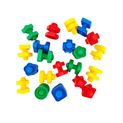 Colorful Screw & Nut Assembly Toy Building Blocks in Pink Green Yellow