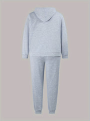 Women's Plus Letter Print Hoodie & Joggers Outfit 2 Piece Set
