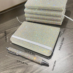 Diamond-Studded Business Notebook Set
