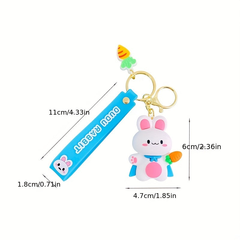 Rabbit Doll Anime Couple Keychain Pendant for Women