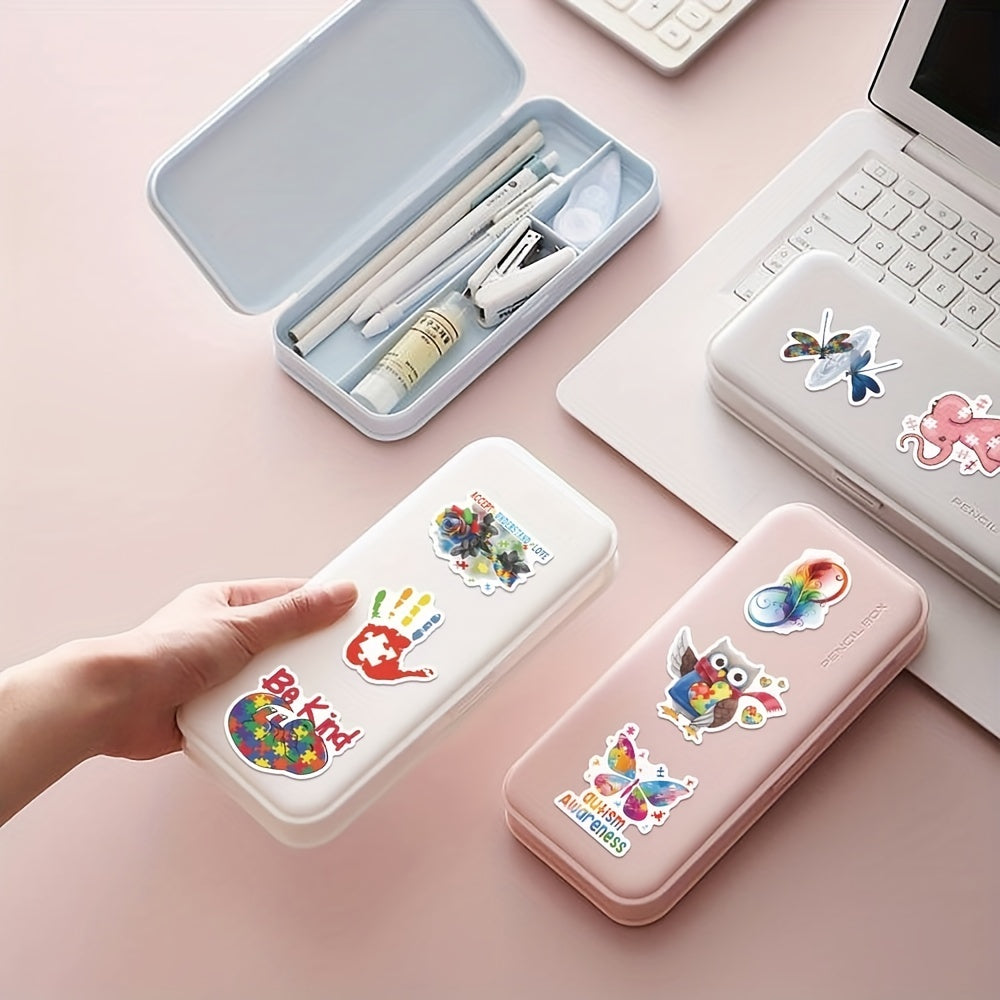 50 Curing Autism Stickers Wall Luggage Notebook Phone Case Skateboard Stickers