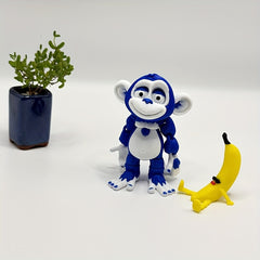 Colorful 3D Printed Monkey Statue Set for Desk Office