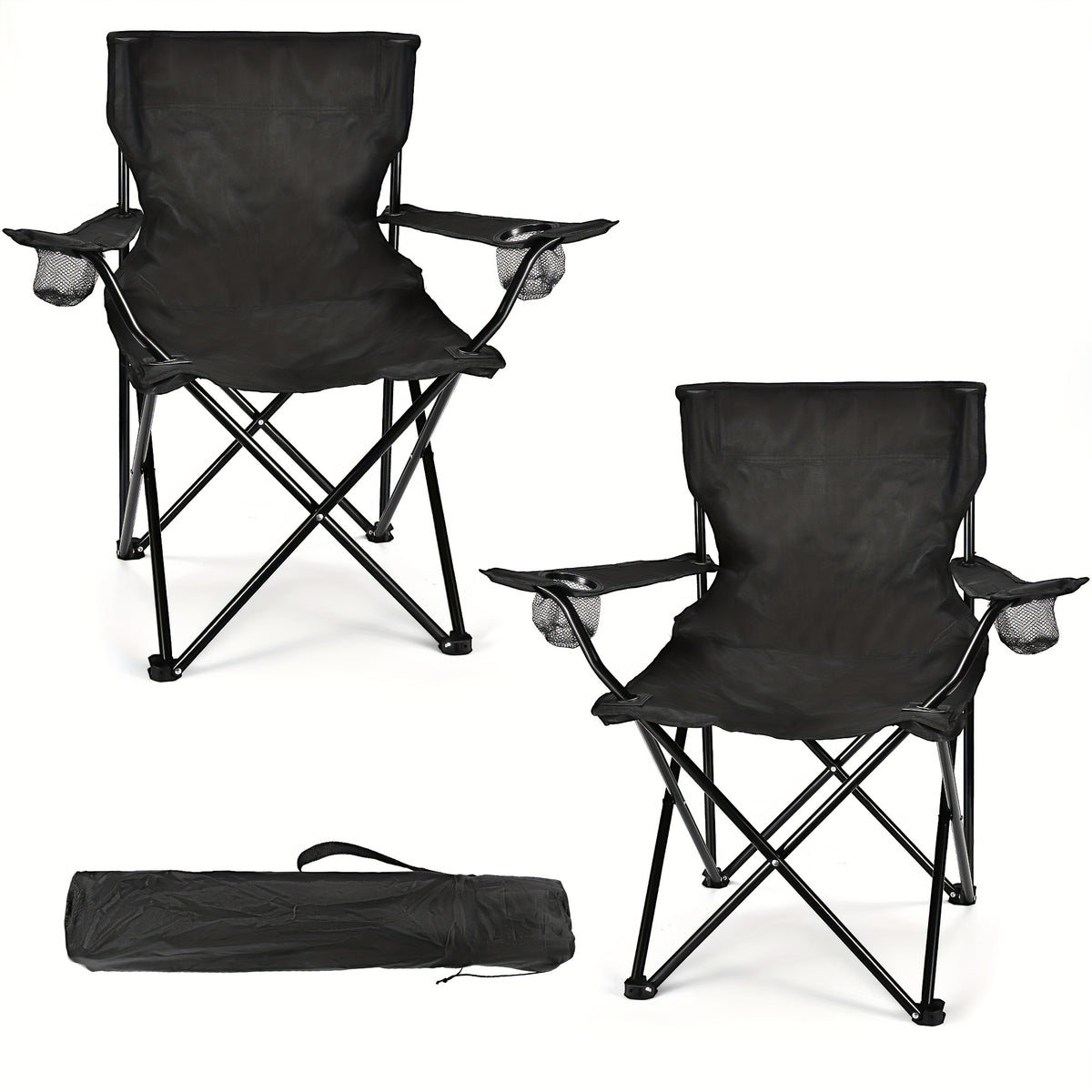 2pcs Portable Compact Chair for Outdoor Camping and Picnic